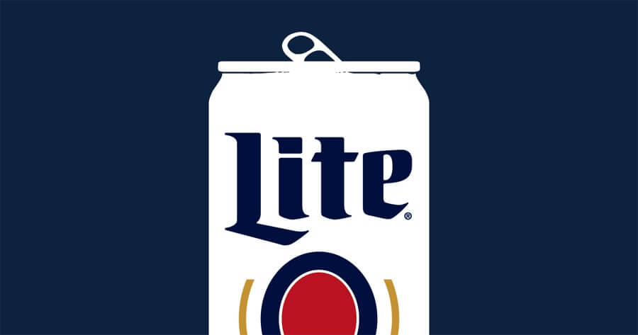 Miller Lite branding by Stellen Design Branding Agency in Los Angeles CA