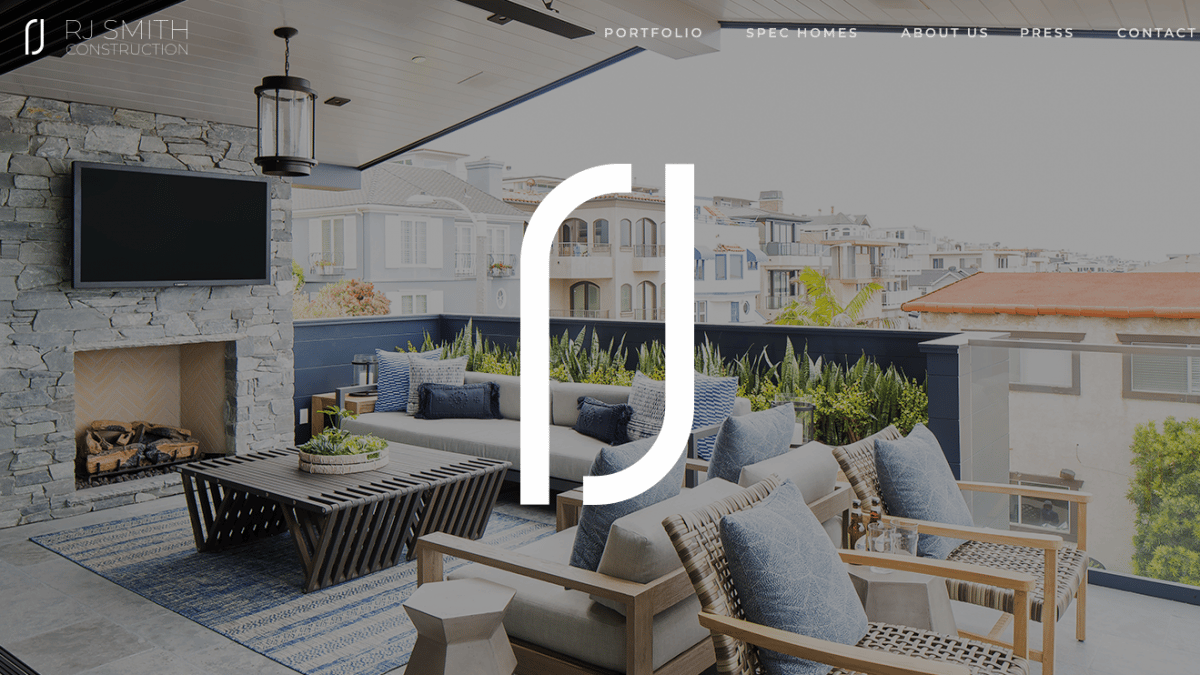 RJ Smith Construction Web by Stellen Design Branding Agency in Los Angeles CA