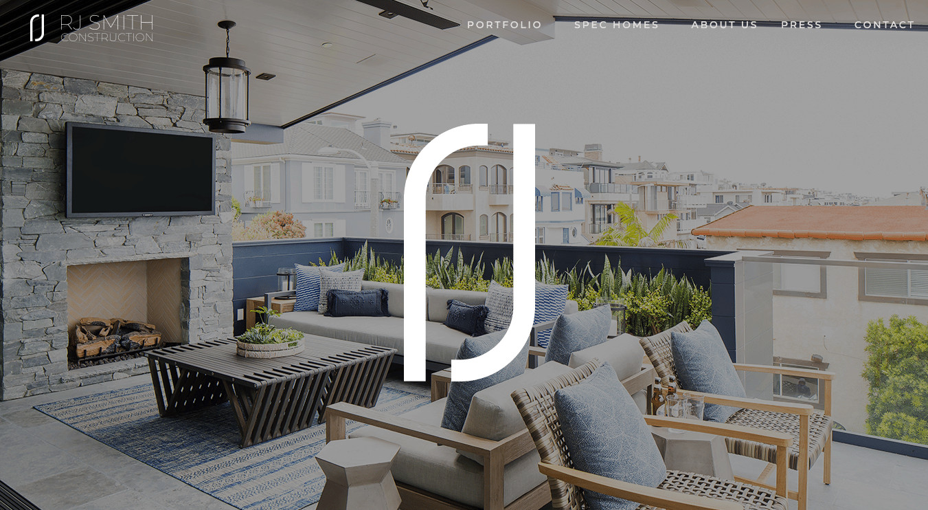 RJ Smith Construction Web by Stellen Design Branding Agency in Los Angeles CA