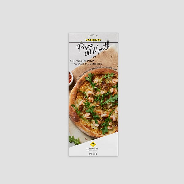 CPK Printed Menu