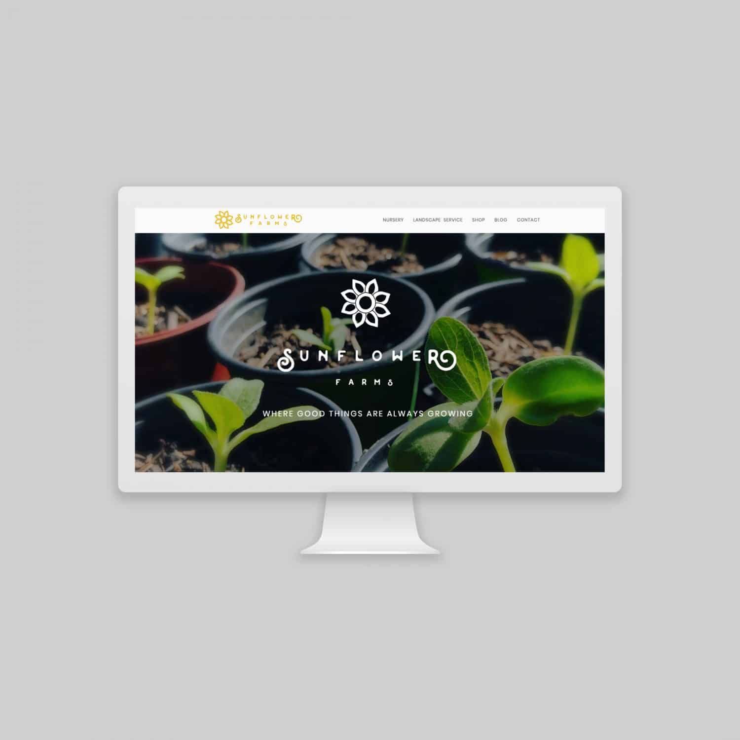 Sunflower Farms Website by Jordis Small of Stellen Design - brand update
