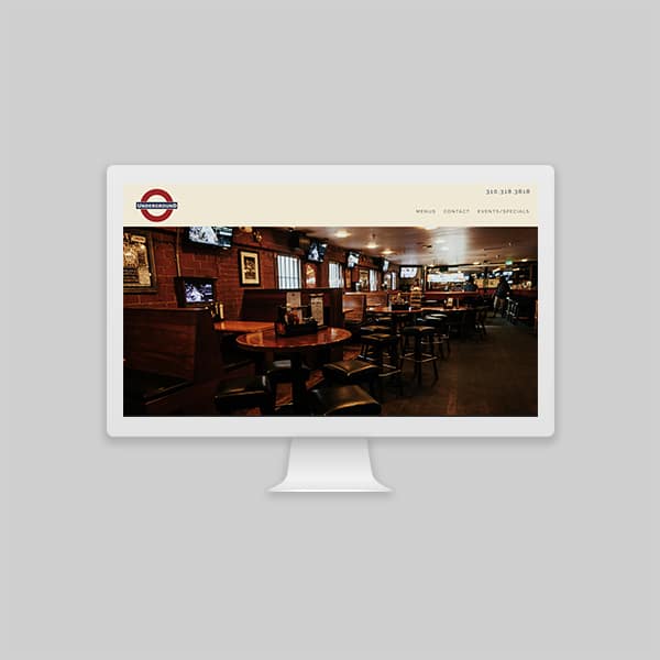 Underground Pub Website Design by Stellen Design Hermosa Beach Ca