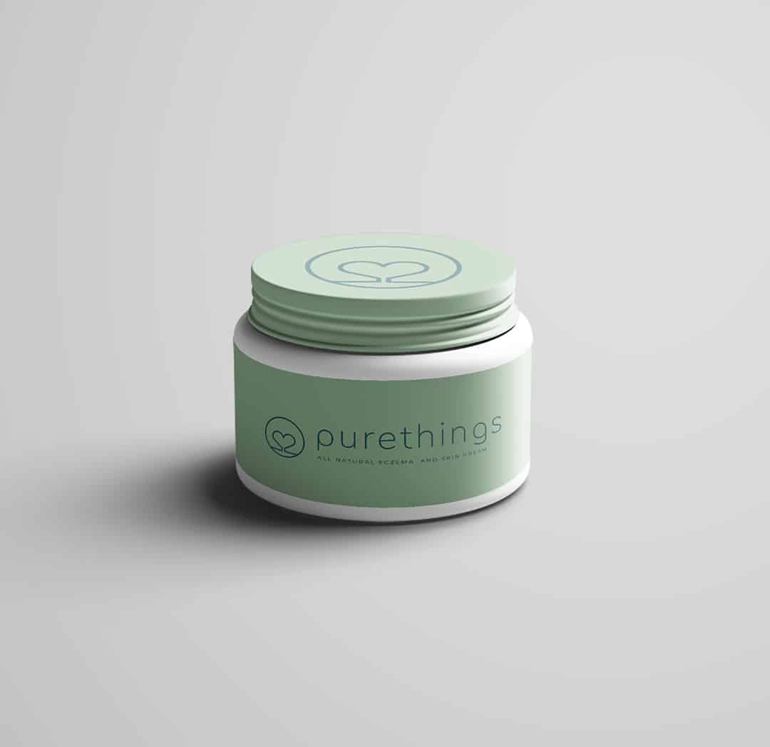 Pure Things Jar Design of cream by Stellen Design Branding Agency in Los Angeles CA