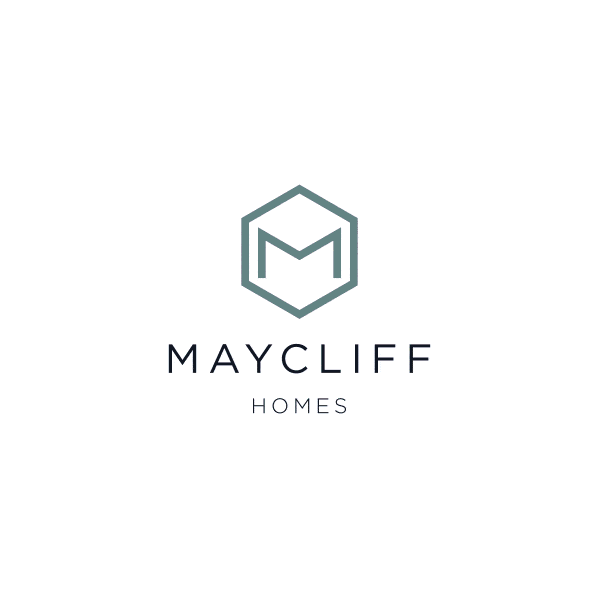 Logo Design for Maycliff Homes by Stellen Design in Hermosa Beach, logo of an M in a hexagonal shape