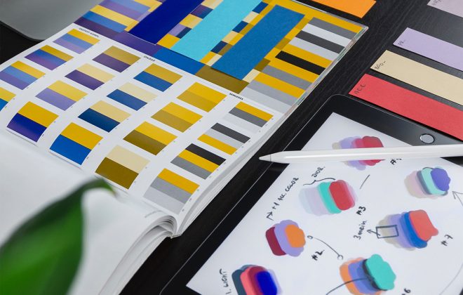 books with color swatches