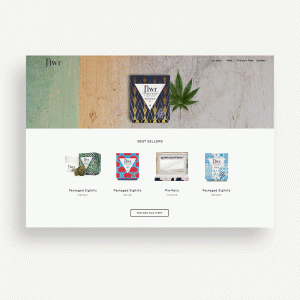 FLWR Cannabis Website Design Home Page by Stellen Design Graphic Design Agency in Los Angeles