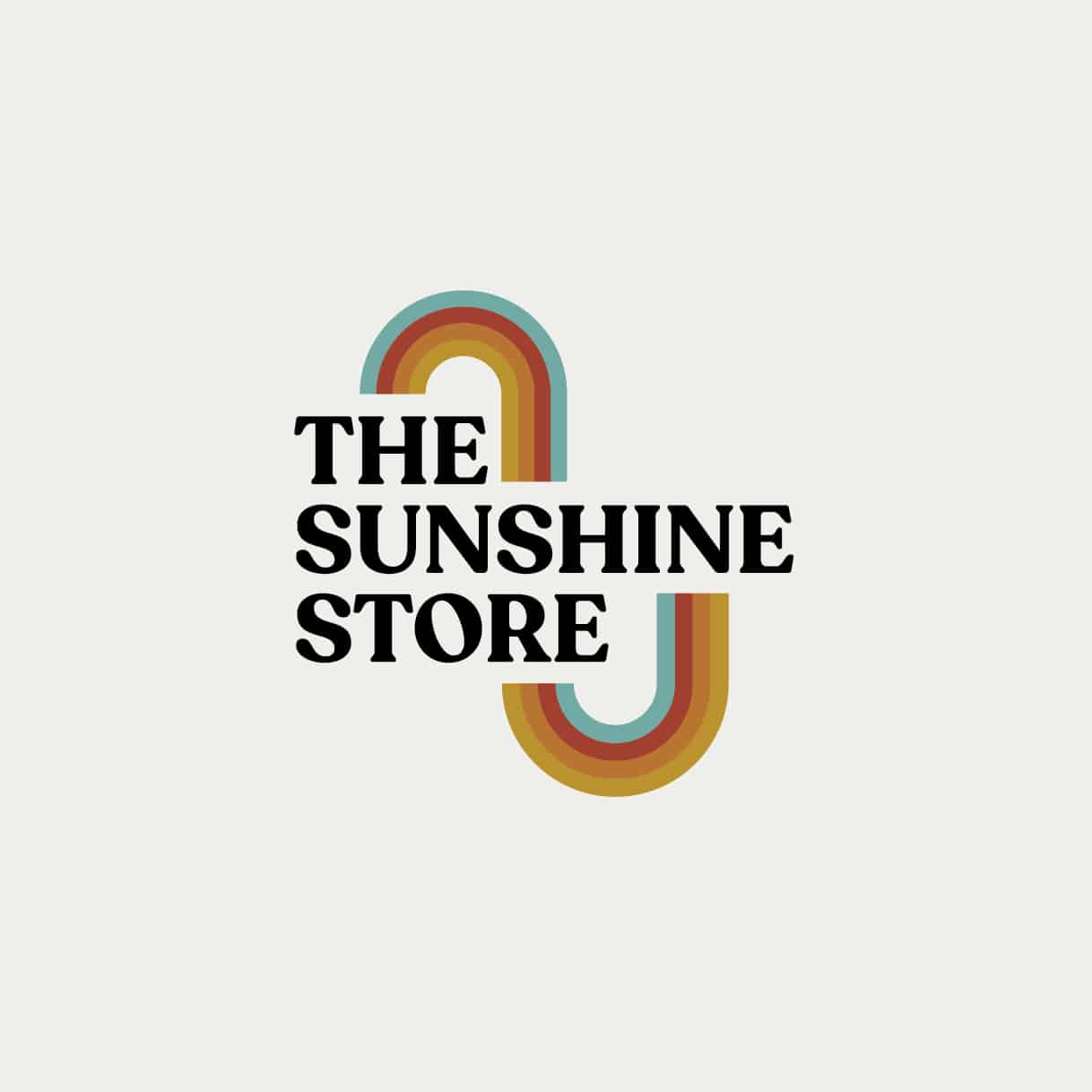 The Sunshine Store Logo of a Sunshine Rainbow designed by Stellen Design graphic design branding and logo design in Los Angeles California