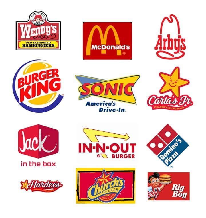 Fast food logos on the hungry colors for Stellen Design colors that will make you hungry