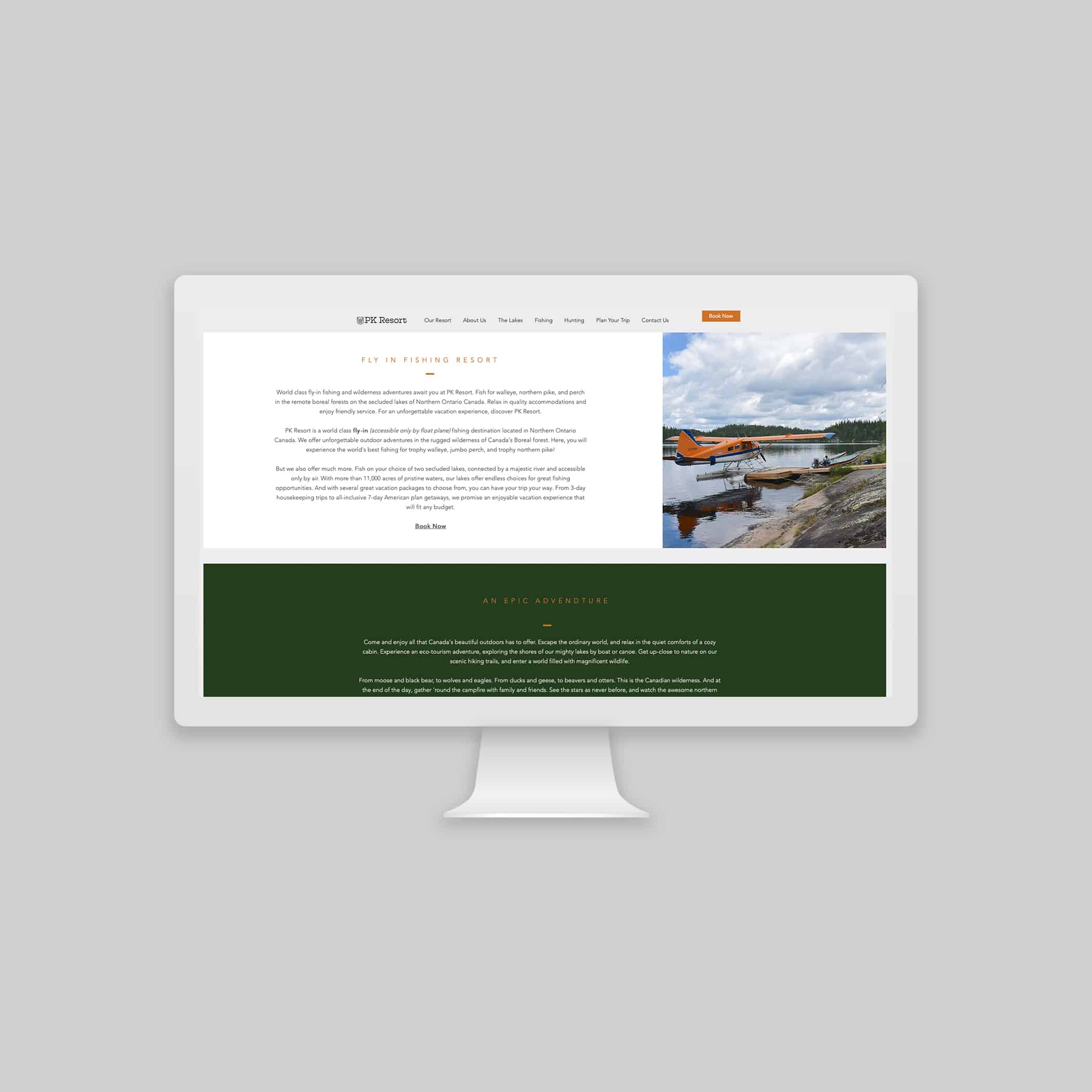 Website Design for PK Resort by Stellen Design Graphic Design and Branding Agency in Los Angeles Ca along with logo design