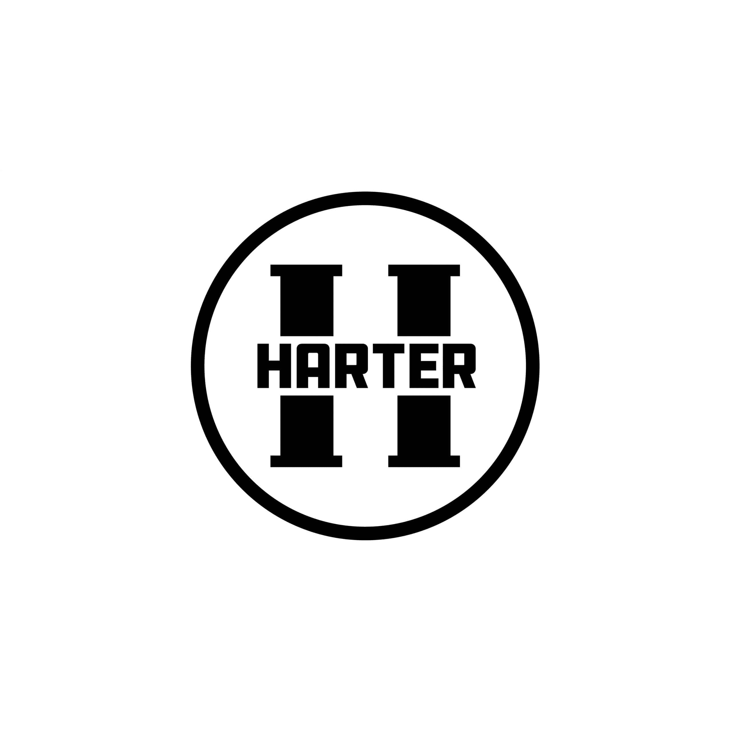 Construction Logo For Harter Construction of a H in a badge style design by Stellen Design Branding Agency in Los Angeles Specializing in Construction Logo Design