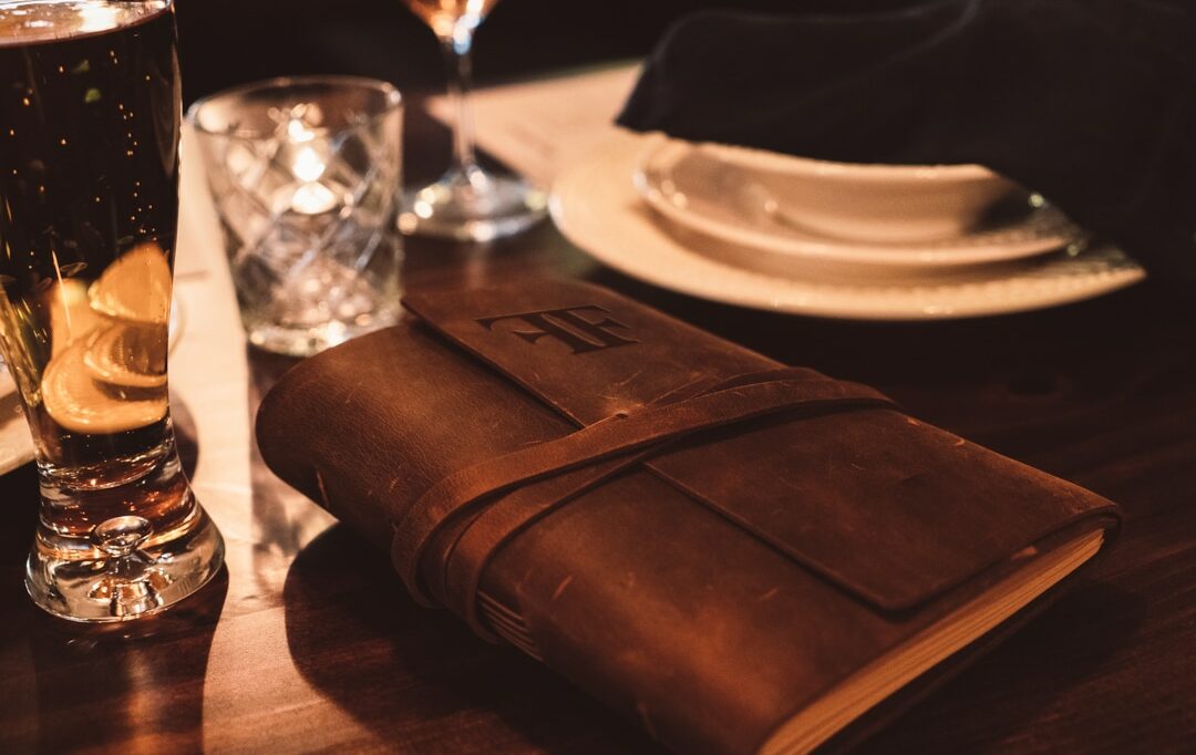 Leather Bound Menus Books Fox and Farrow Restaurant Branding and Logo Design By Stellen Design Branding Agency in Los Angeles Ca