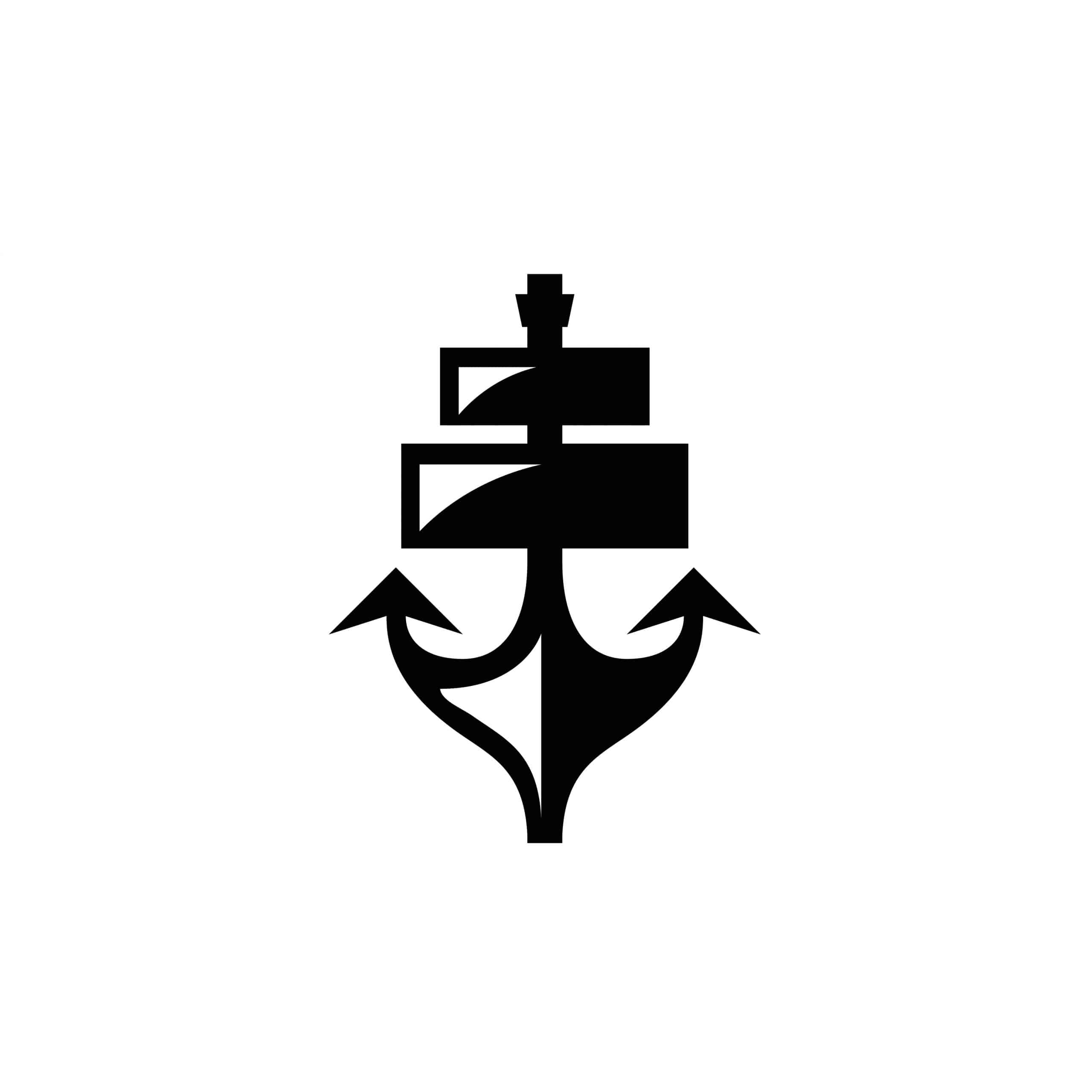 Yacht Boating logo designed around an anchor by Stellen Design Branding Agency in Los Angles CA