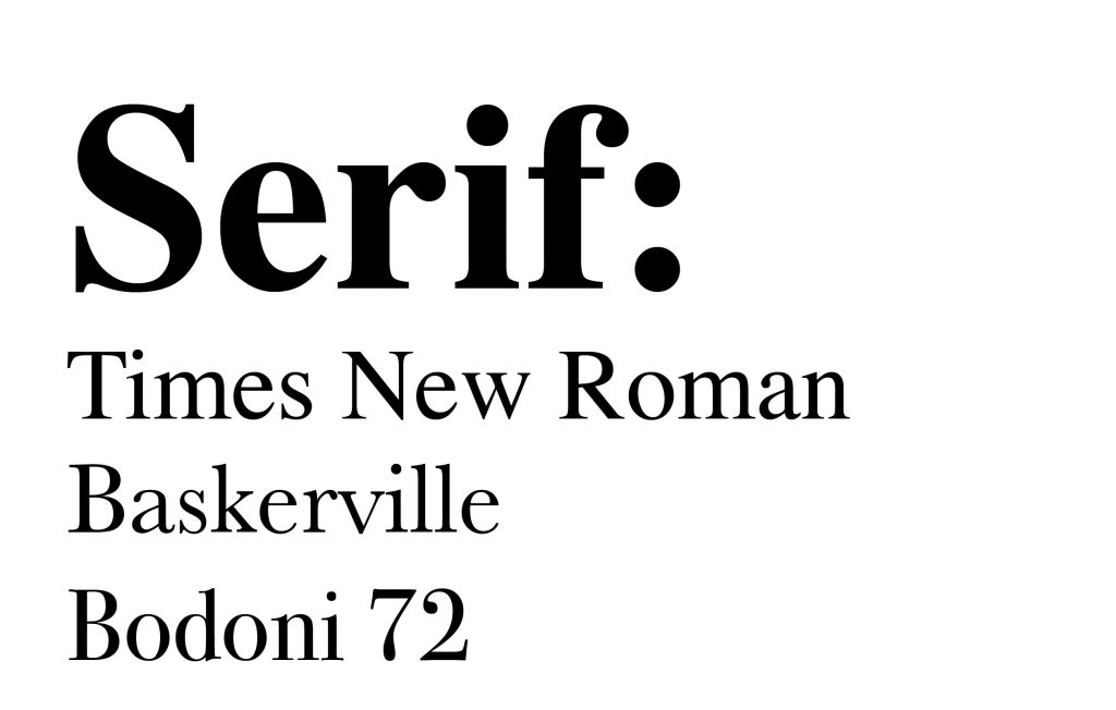 What is your brand font saying about your business Serif Fonts like Times New Roman Baskerville and Bodoni on Stellen Design Design Life Branding Agency in Los Angeles