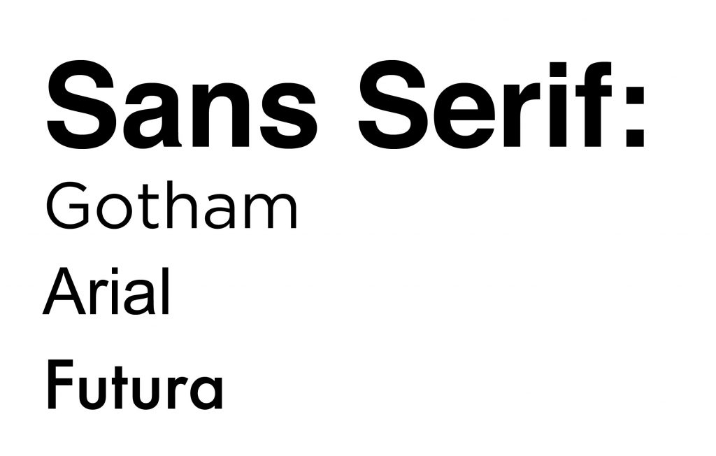 What is your brand font saying about your business Sans Serif fonts like Gotham Arial and Futura on Stellen Design Design Life Branding Agency in Los Angeles