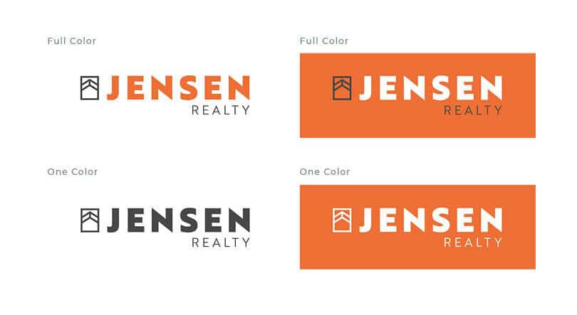 Jensen Reality Branding By Stellen Design Graphic Design and Branding Agency Los Angeles Brand Guide Logo Options