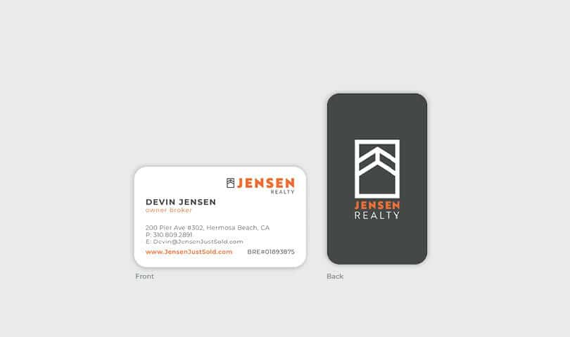 Jensen Reality Branding By Stellen Design Graphic Design and Branding Agency Los Angeles Brand Guide Business Card Design