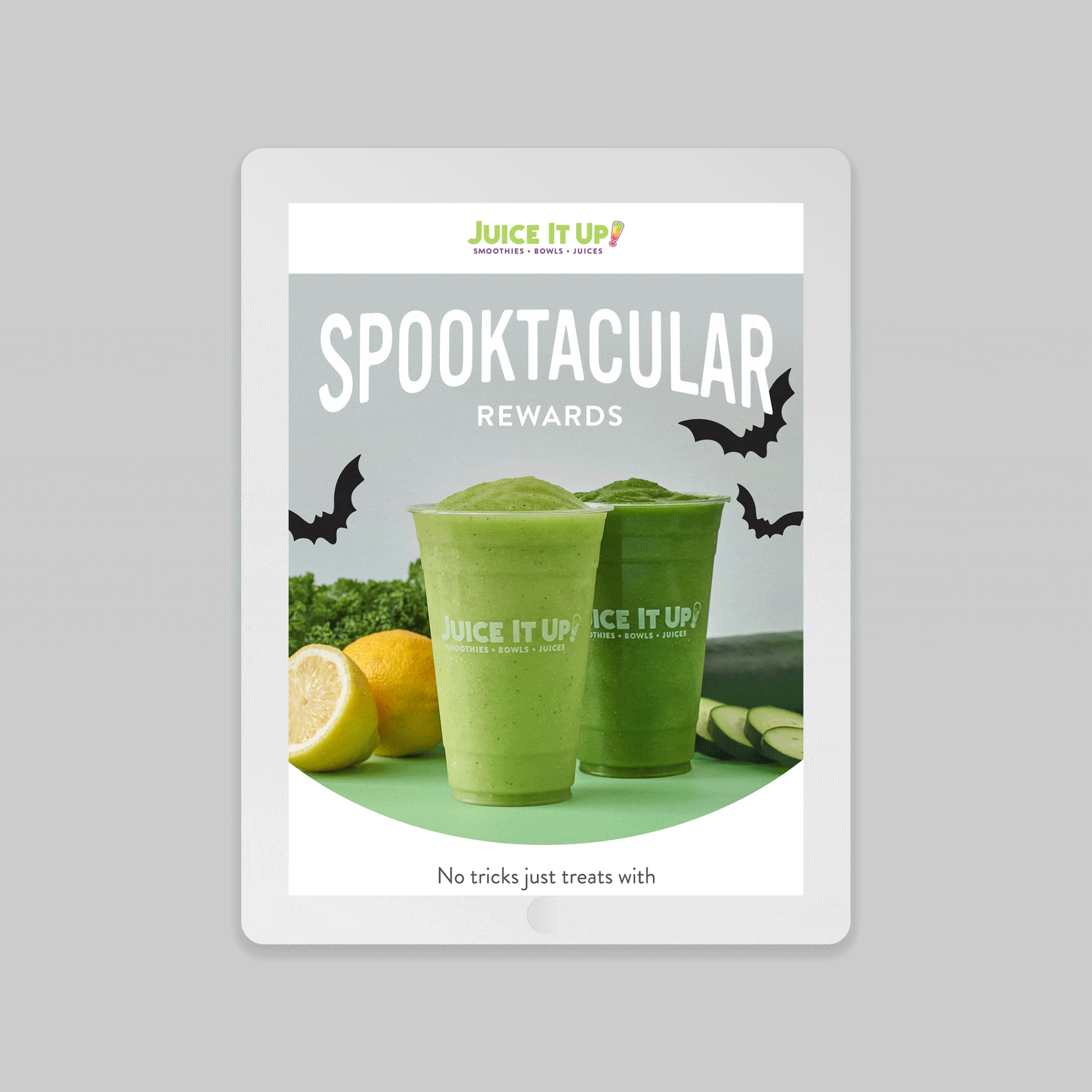 Halloween Email Design for Juice It Up! By Stellen Design brand design agency in Los Angeles