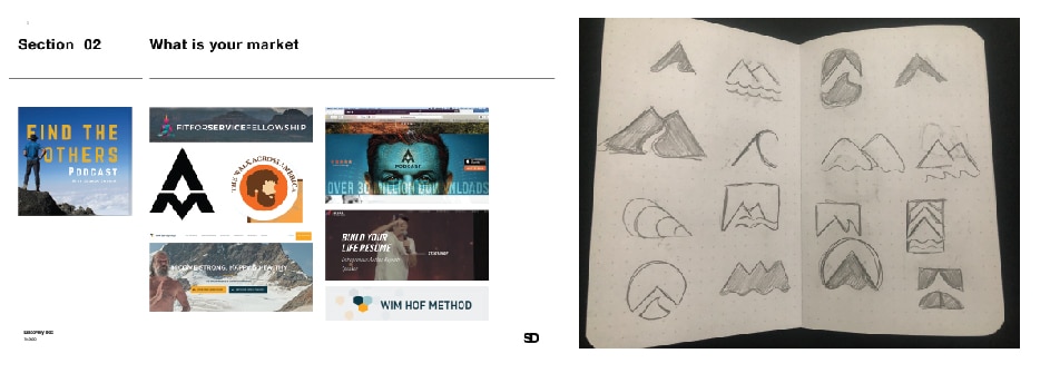 Showing our process in creating a logo in an article by Stellen Design branding Agency in Los Angeles CA