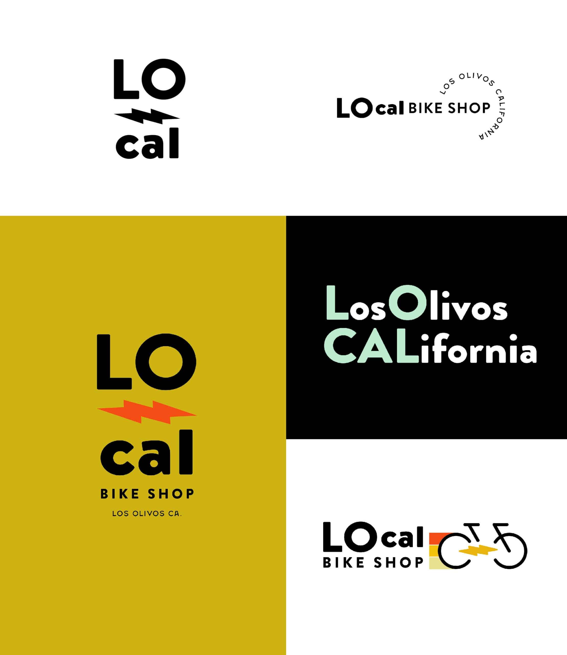 Unchosen Concept for Lo Bike Shop in Los Olivos California logo design of a bike and sunset by Stellen Design Branding Agency in Los Angeles CA
