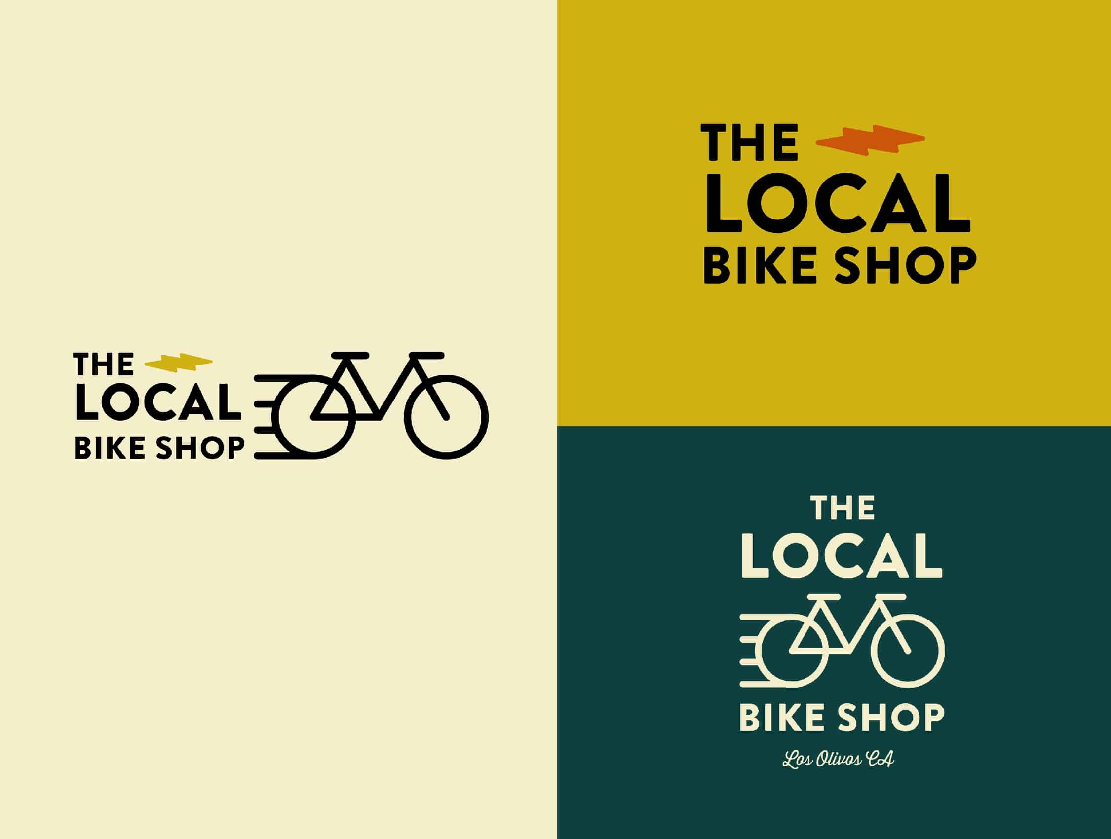 Unchosen Concept for Lo Bike Shop in Los Olivos California logo design of a bike and sunset by Stellen Design Branding Agency in Los Angeles CA