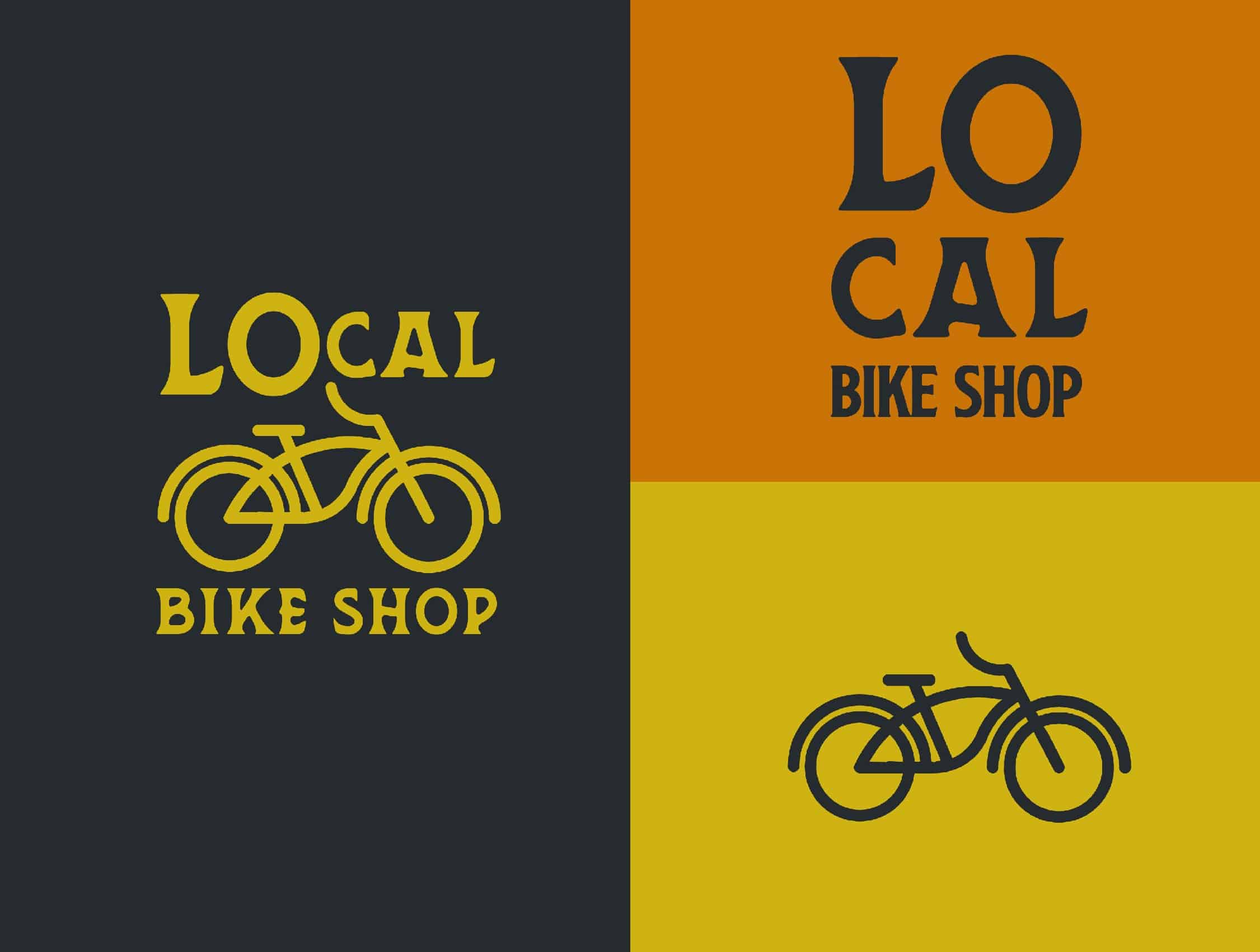 Unchosen Concept for Lo Bike Shop in Los Olivos California logo design of a bike and sunset by Stellen Design Branding Agency in Los Angeles CA