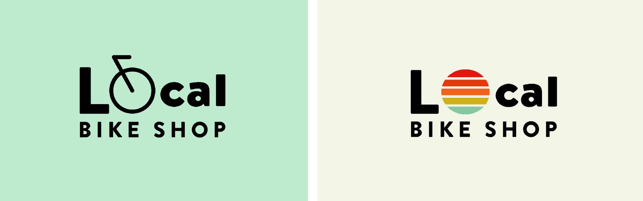 Unchosen Concept for Lo Bike Shop in Los Olivos California logo design of a bike and sunset by Stellen Design Branding Agency in Los Angeles CA