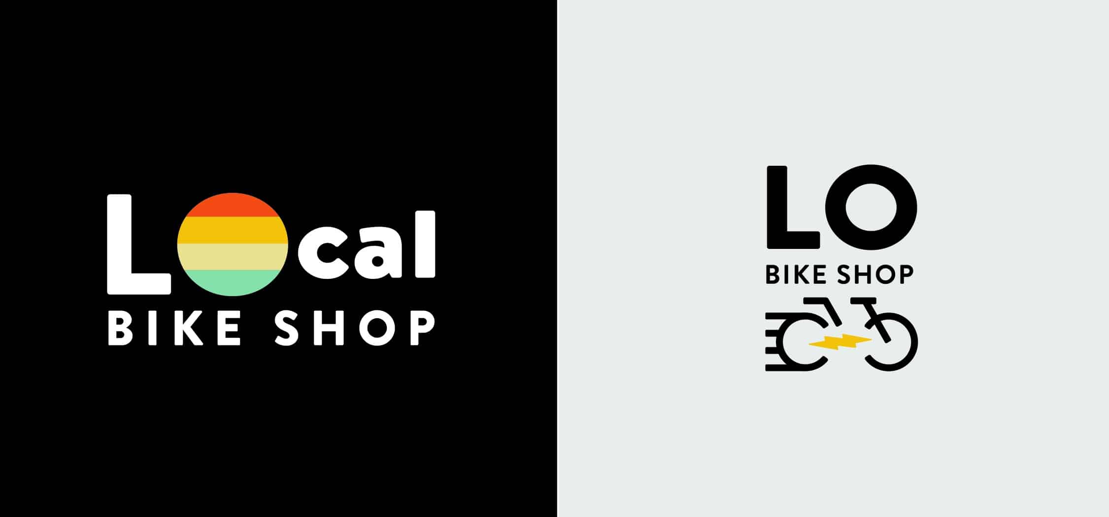 Lo Bike Shop in Los Olivos California logo design of a bike and sunset by Stellen Design Branding Agency in Los Angeles CA