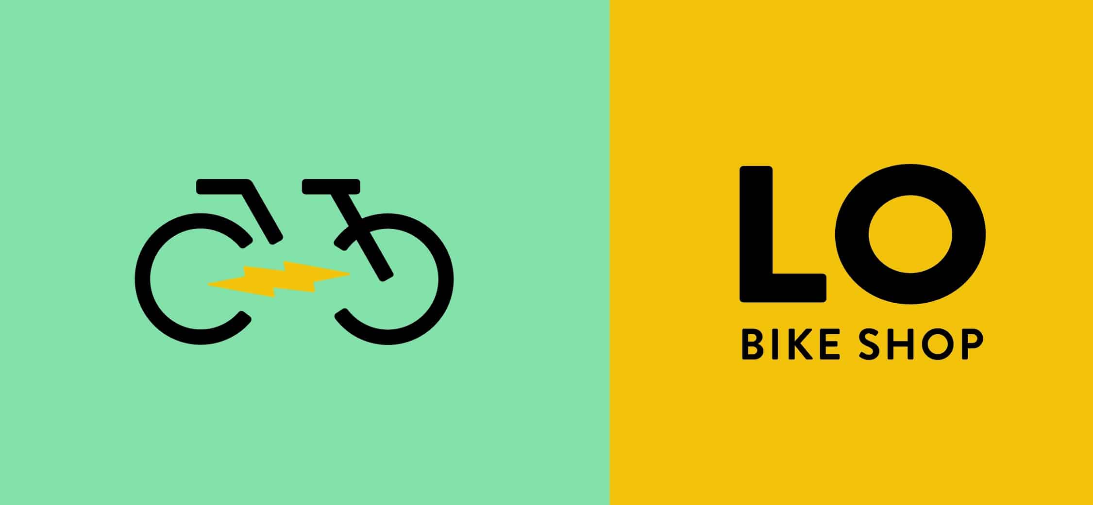 Lo Bike Shop in Los Olivos California logo design of a bike and sunset by Stellen Design Branding Agency in Los Angeles CA