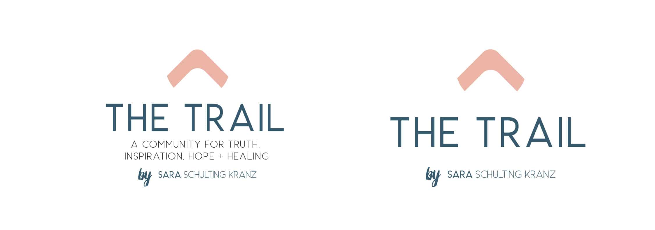 The Trail Logo Design Layout for Sara Schulting Kranz of a mountain and type by Stellen Design graphic Design and Branding Agency in Los Angeles California Specializing in Logo Design