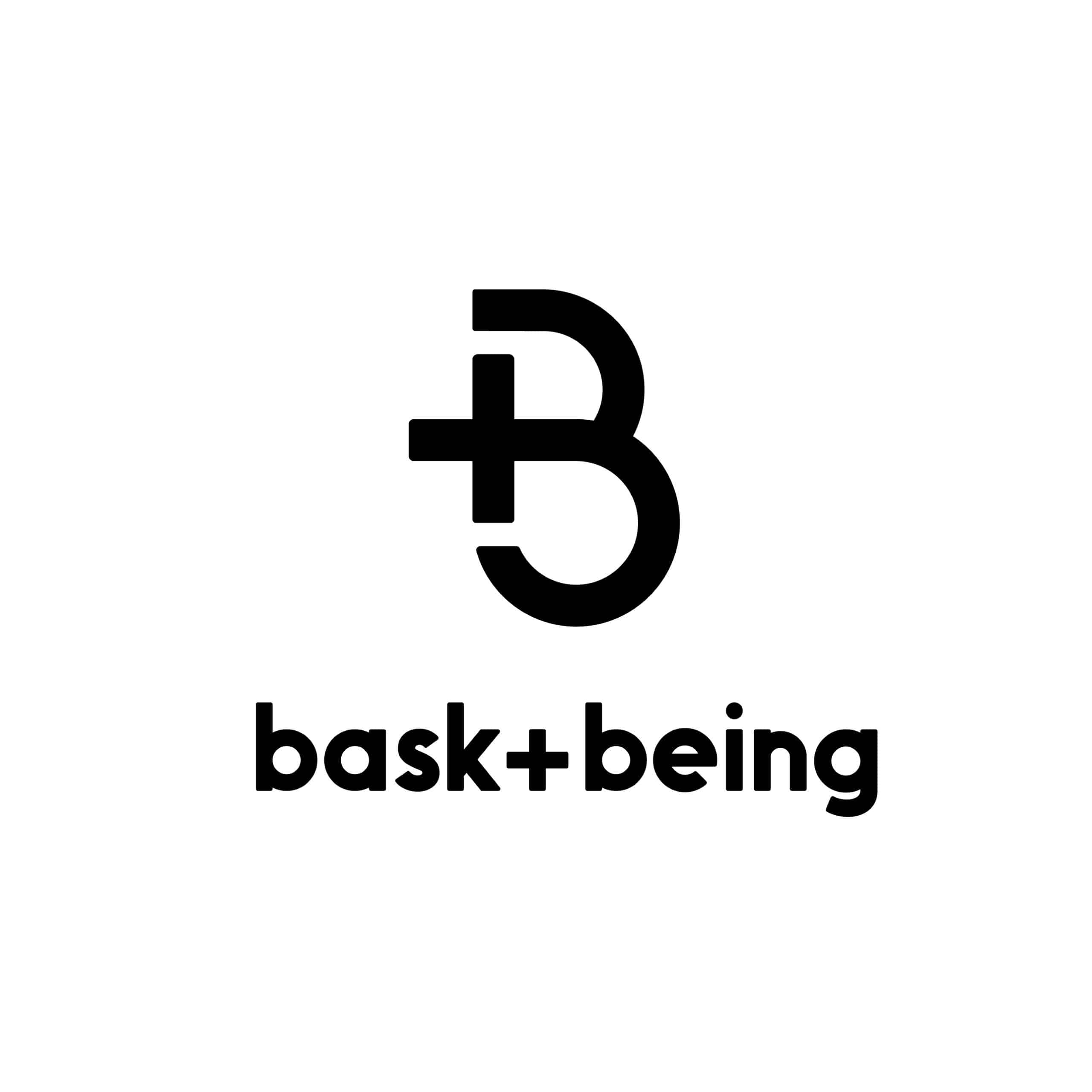 Bask + Being logo of a B+ by Stellen Design Graphic Design and Branding Agency in Los Angeles California specializing in Logo Design