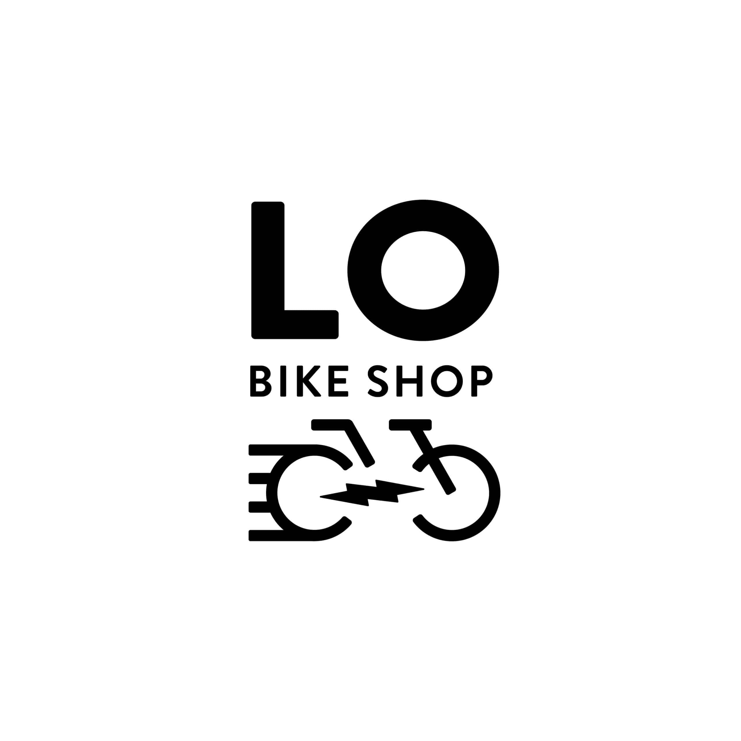 Lo Bike Shop in Los Olivos California logo design of a bike and sunset by Stellen Design Branding Agency and graphic design specializing in Logo Design in Los Angeles