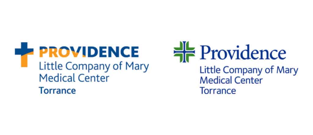 Providence Showing the old vs new and orange vs blue by Stellen Design Branding Agency in Los Angeles CA