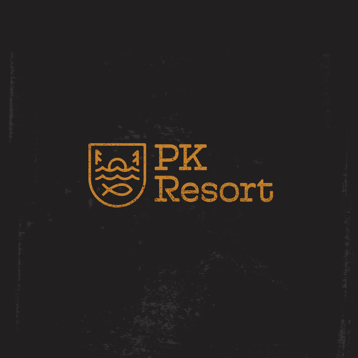 PK Resort Logo Design of a first sunset on a lake and trees for fly fishing resort by Stellen Design Graphic Design Branding Agency in Los Angeles CA