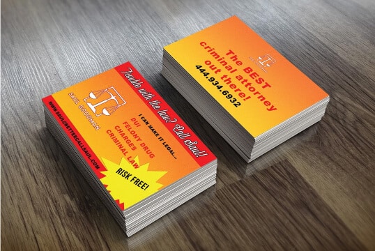 Attorney Business Cards Example of Bad Branding on Stellen Design Branding Design Agency Blog