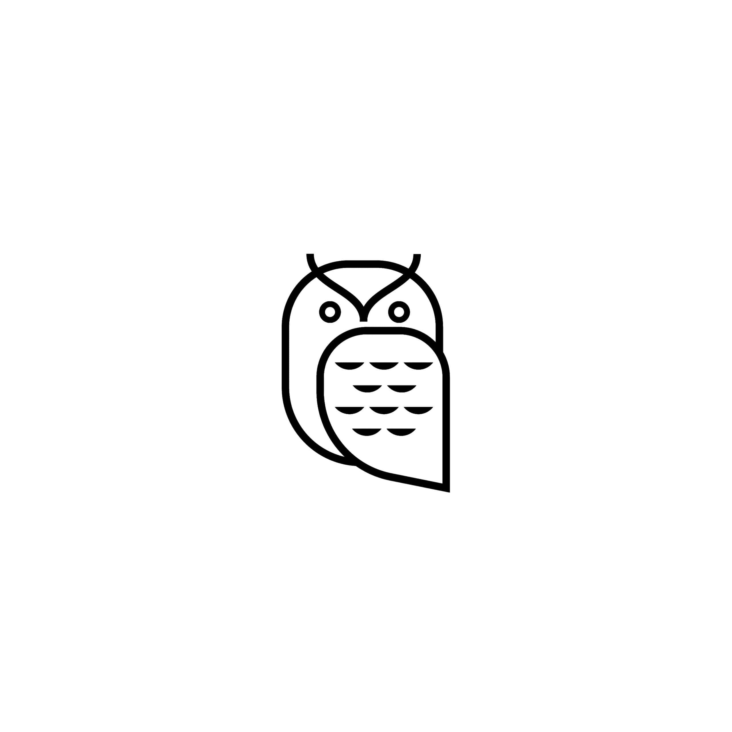 ACEQ logo mark of an owl by Stellen Design Logo design and branding agency in Los Angeles CA