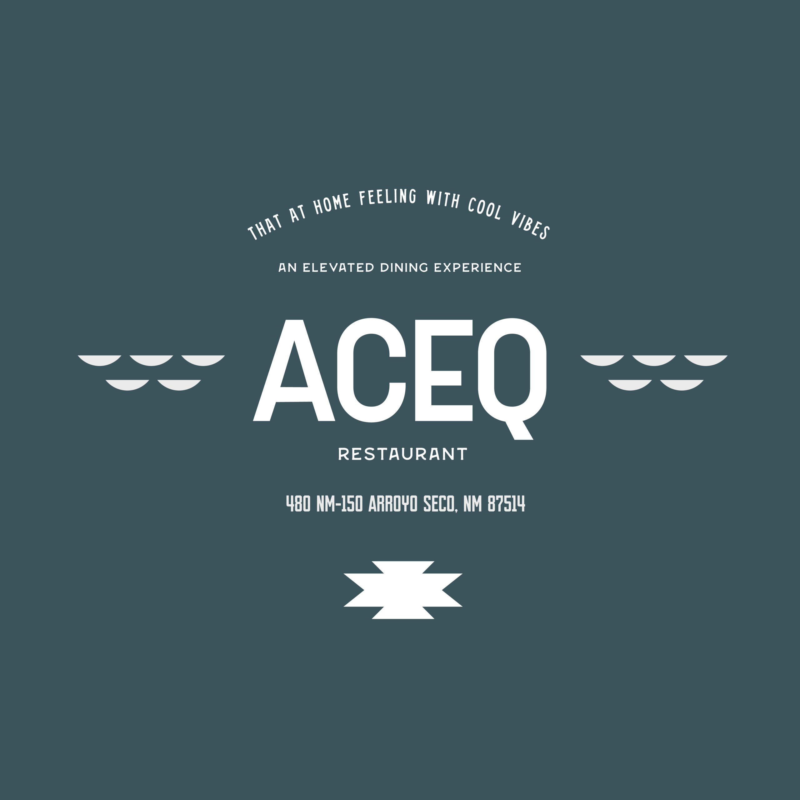 ACEQ Restaurant in Taos New Mexico Logo Design By Stellen Design Branding and Logo Design Agency in Los Angeles CA