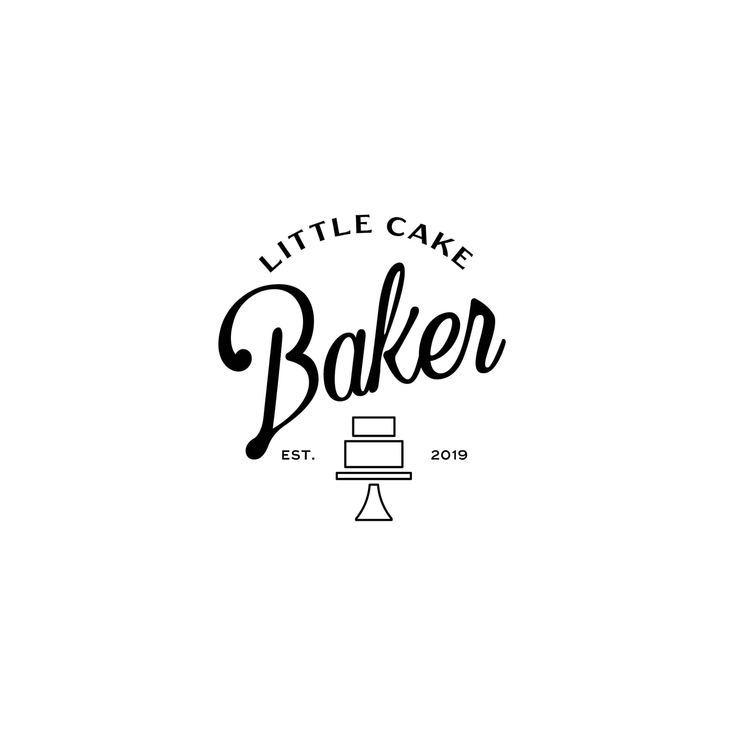 The Little Cake Baker Logo Design by Stellen Design Branding Agency in Los Angeles CA Specializing in bakery logos