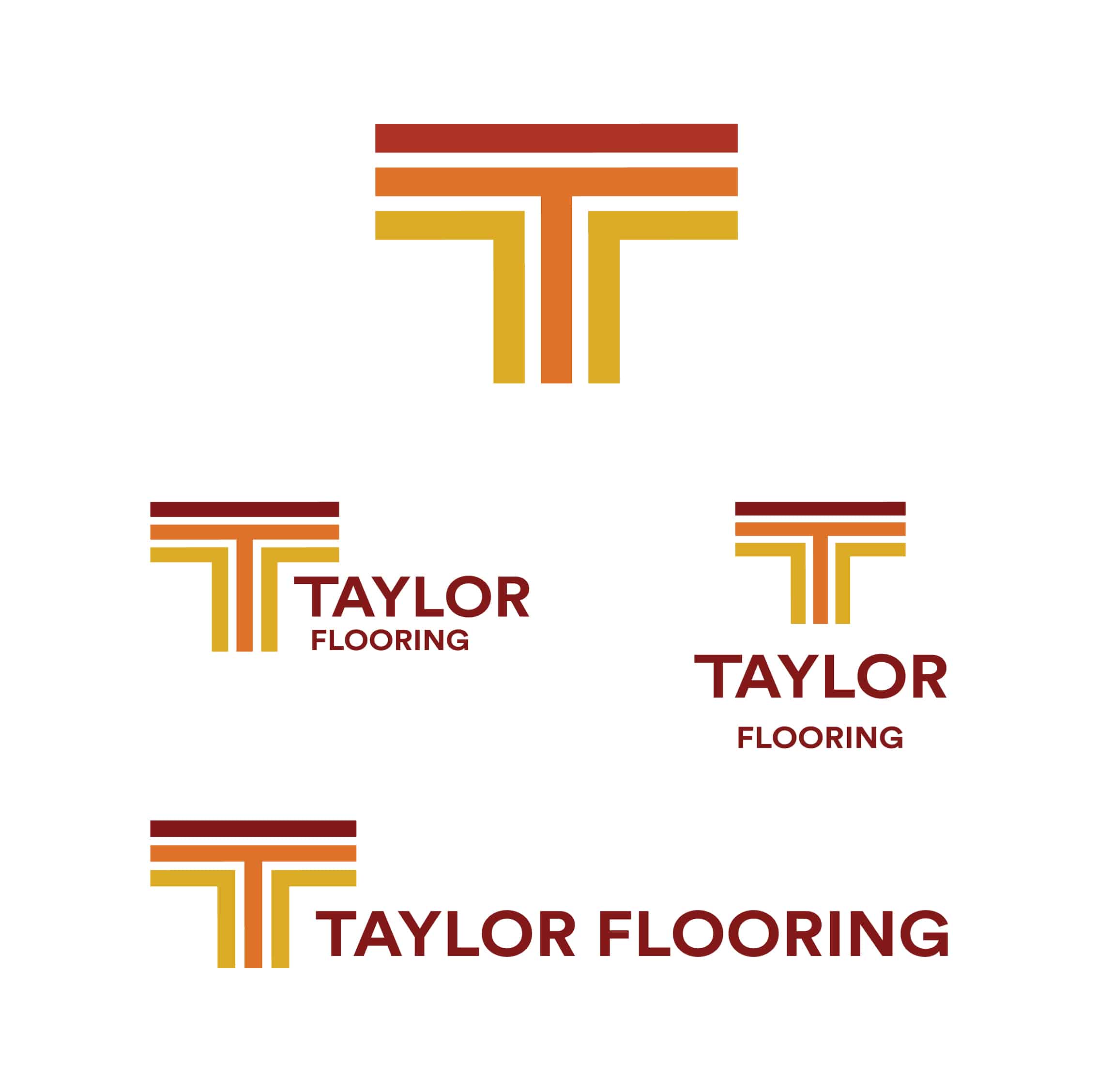 Taylor Flooring Logo Design By Stellen Design Branding Agency in Los Angeles California