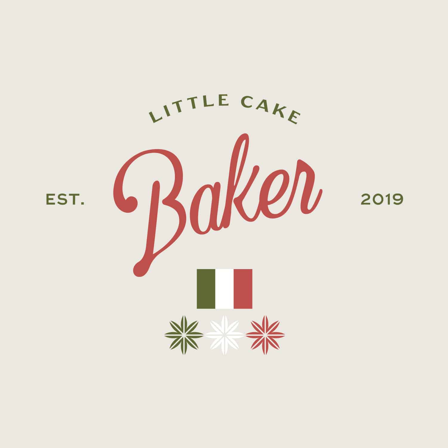 Little Cake Baker Italian Logo