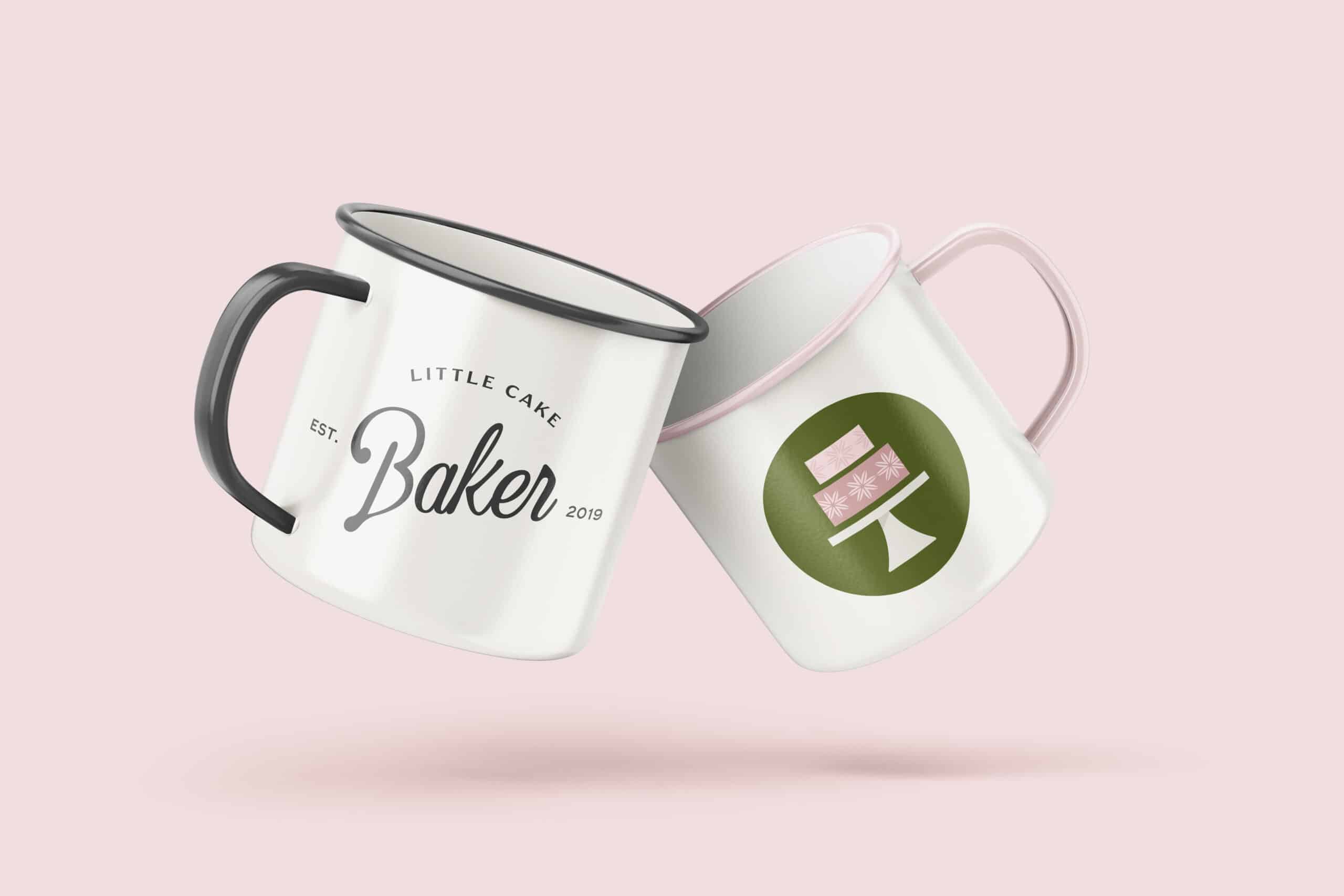 Mug Design for Little Cake Baker Brittany Lombardi by Stellen Design branding agency and Logo design firm in Los Angeles California