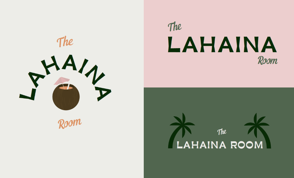 The Lahaina Room Logo by Stellen Design branding agency and Logo design firm in Los Angeles California