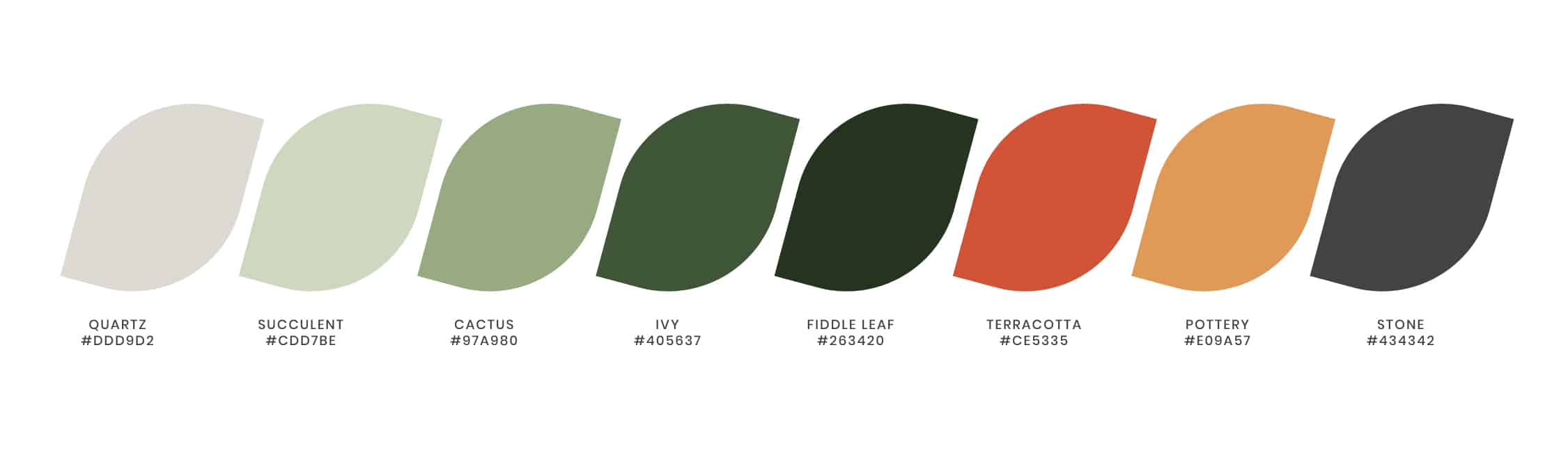 Colors for Prop House Plants by Stellen Design Branding Agency in Los Angeles CA