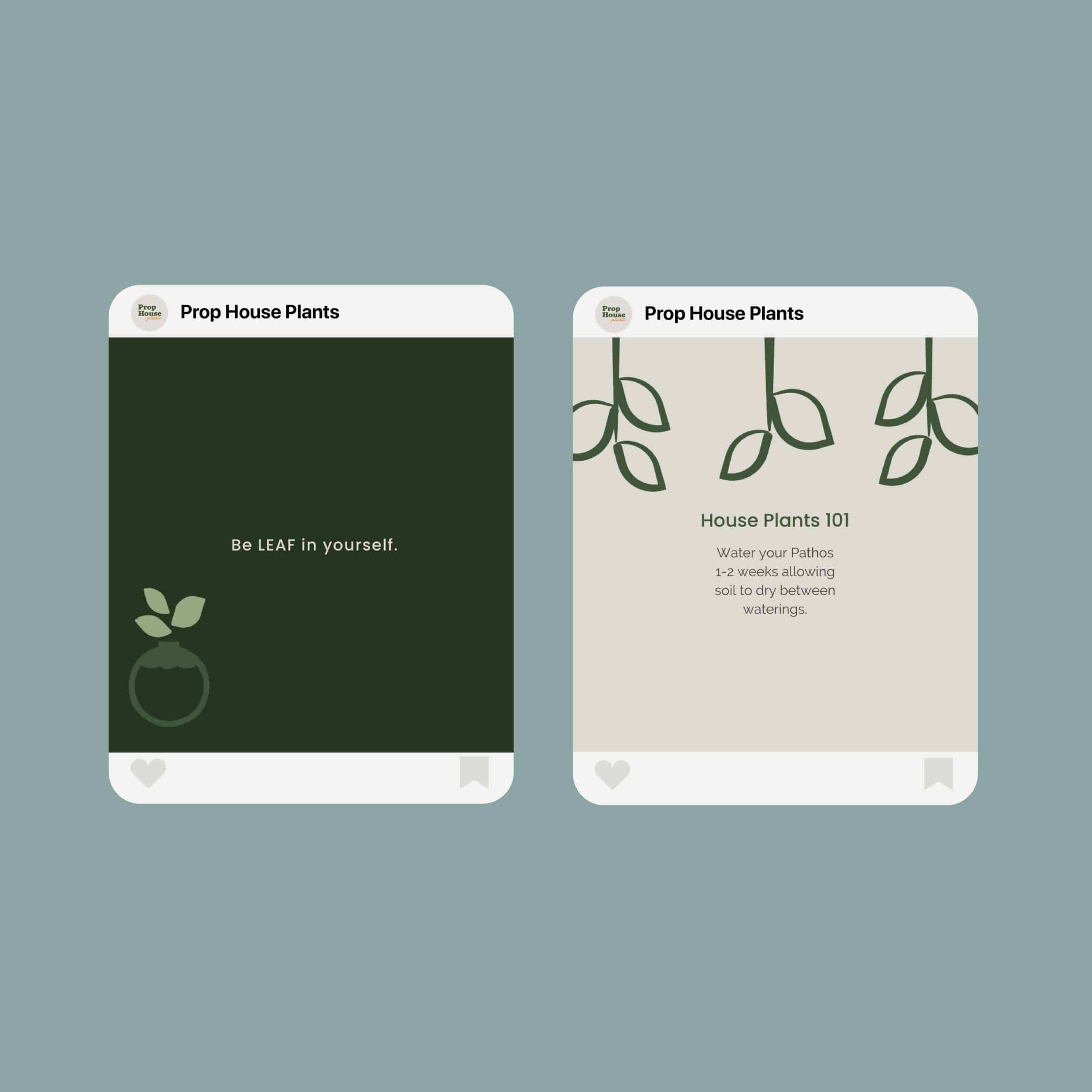 Instagram Templates for Prop House Plants plant shop in San Pedro California by Stellen Design Branding and Logo Design Agency in Los Angeles California