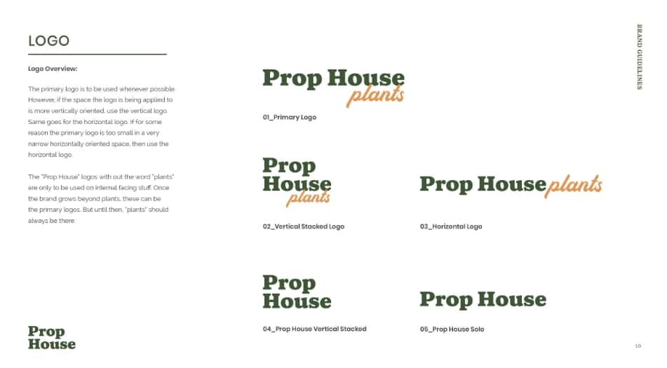 Prop House Plants Logo in Article What is a brand guide and why do you need it? by Stellen Design Branding Agency in Los Angeles CA