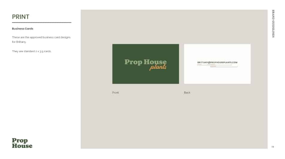 Prop House Plants Business Cards Mock Ups in Article What is a brand guide and why do you need it? by Stellen Design Branding Agency in Los Angeles CA