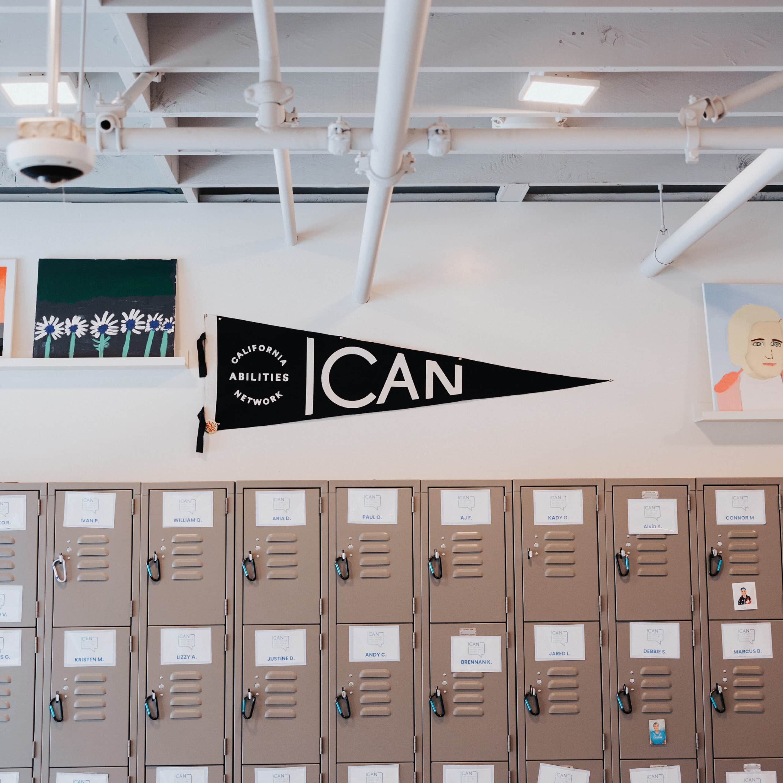ICAN Core Values wall using emojis designed by Stellen Design Branding and Logo Design agency in Los Angeles