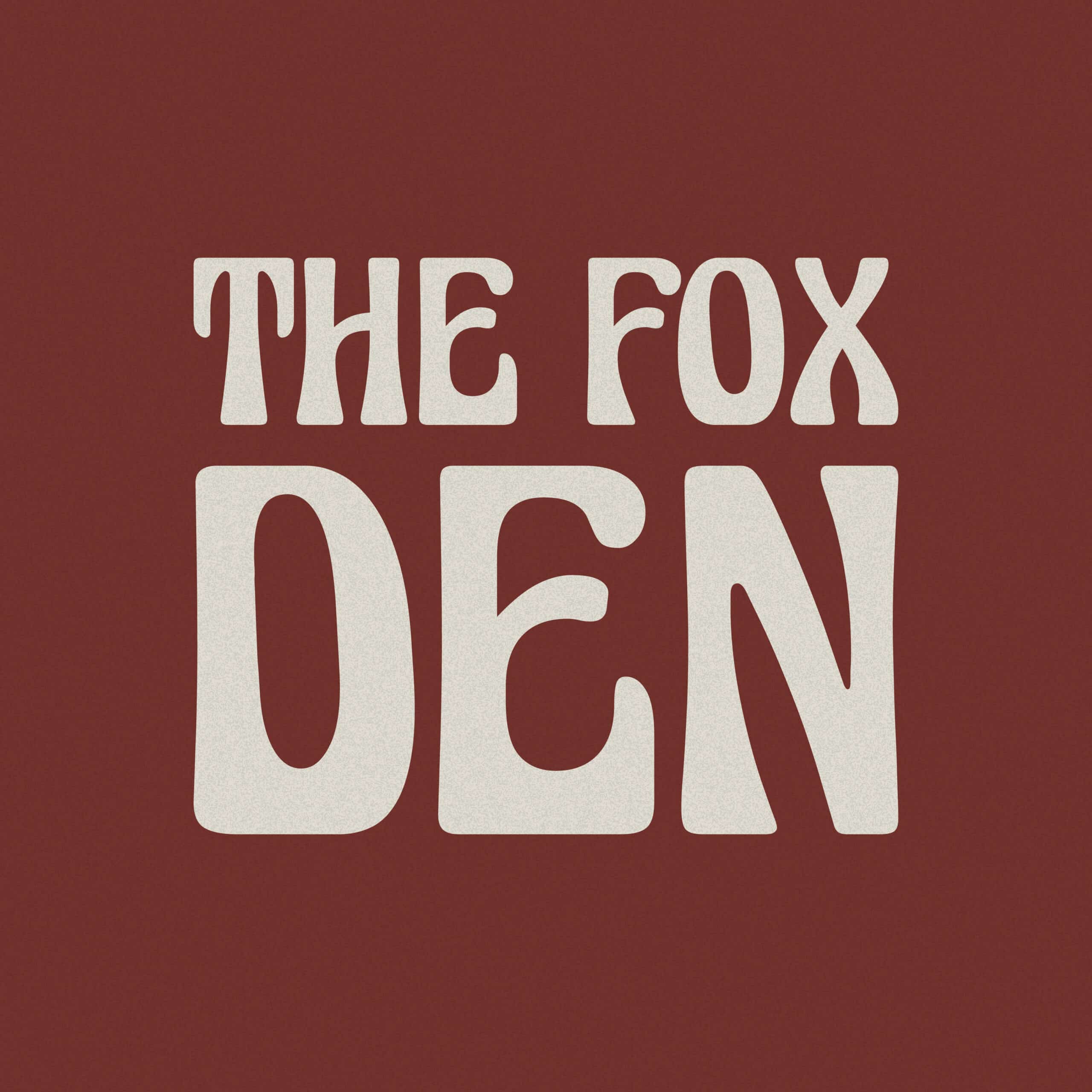 The Fox Den logo, a key element of the bar's branding, showcasing a stylish fox silhouette and retro typography for this popular Redondo Beach cocktail destination.