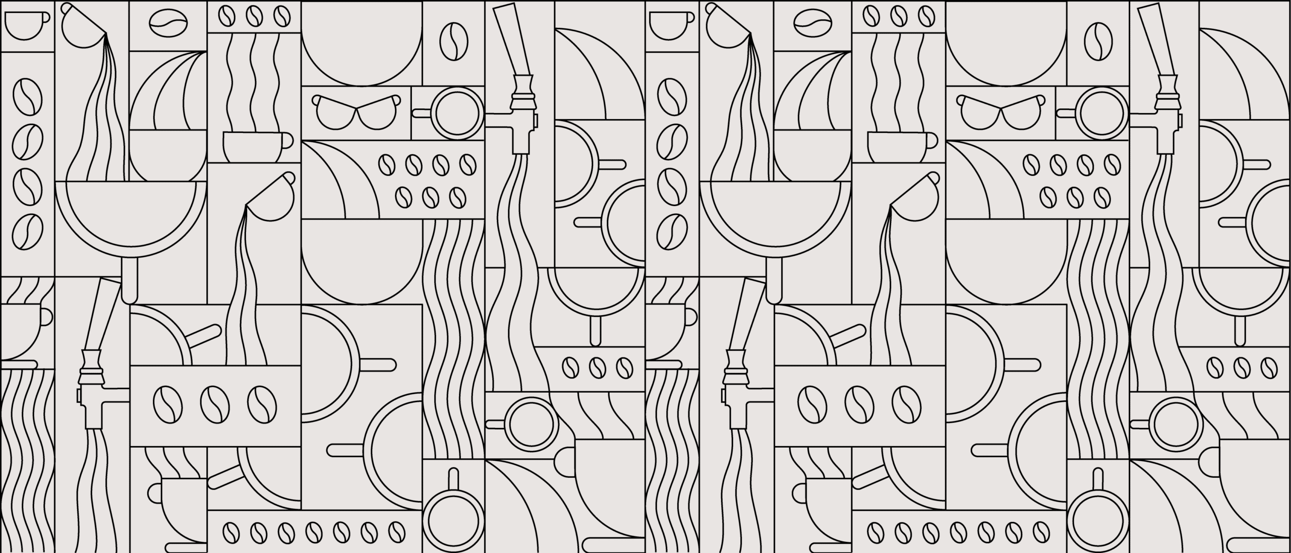 Pattern ICAN Coffee by Stellen Design Hospitality Branding Firm Specializing in Logo Design for Restaurants in Los Angeles California