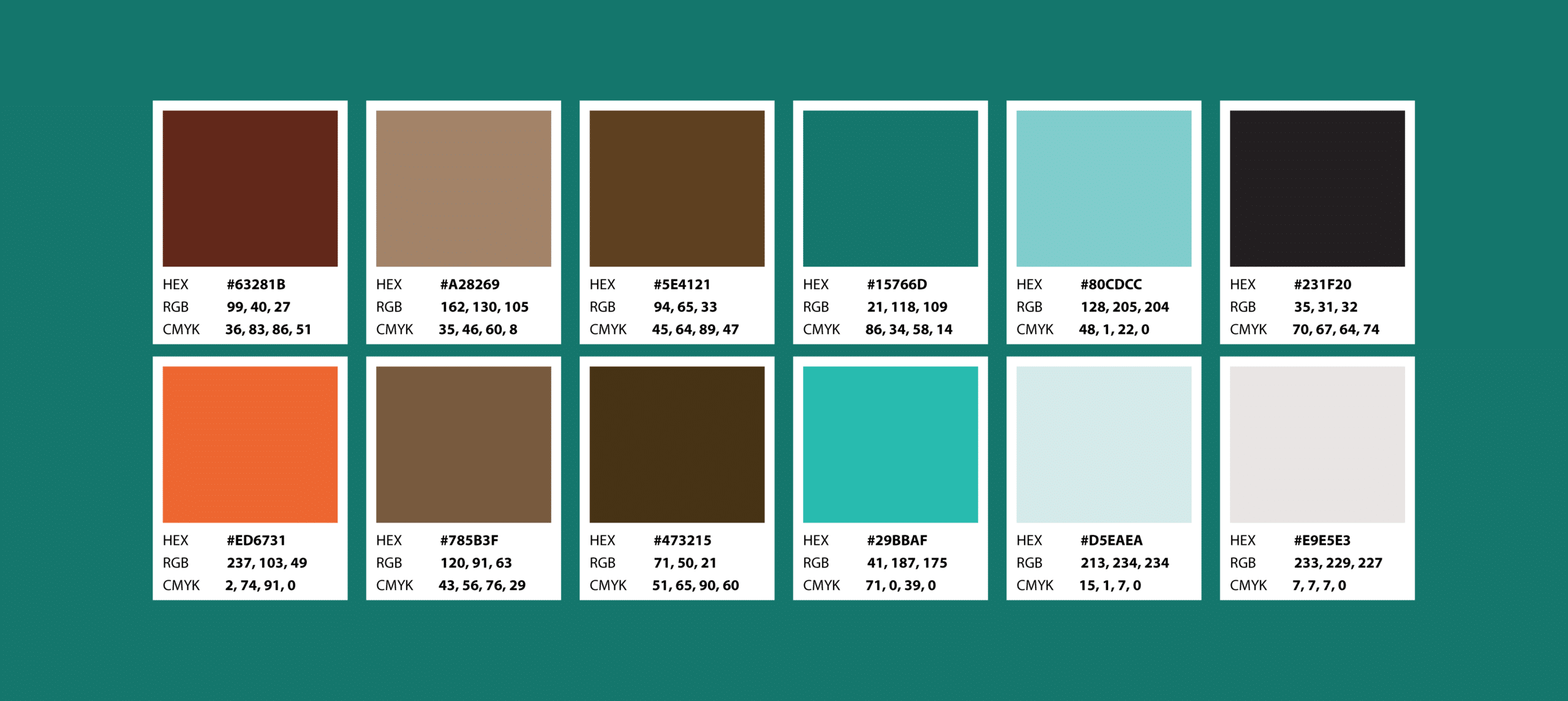Colors for ICAN Coffee by Stellen Design Hospitality Branding Firm Specializing in Logo Design for Restaurants in Los Angeles California