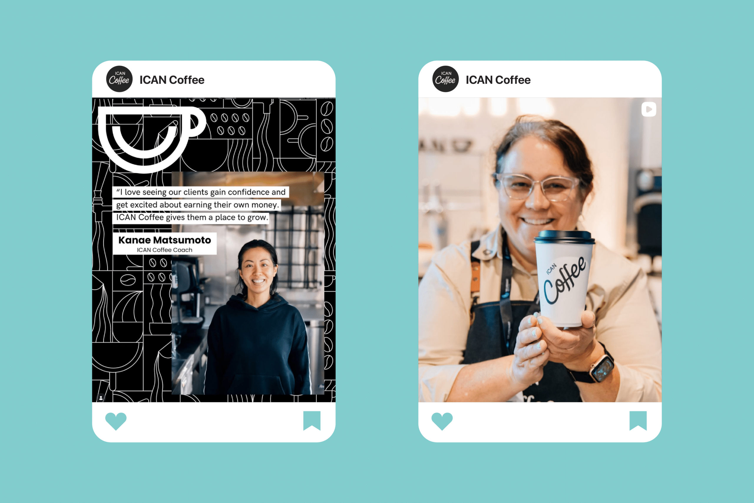 Social Media Post ICAN Coffee by Stellen Design Hospitality Branding Firm Specializing in Logo Design for Restaurants in Los Angeles California